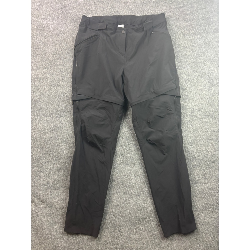 Quechua Convertible Hiking Pants Mens XL 36x31 Black Zip Off Trekking‎ Trousers